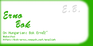 erno bok business card